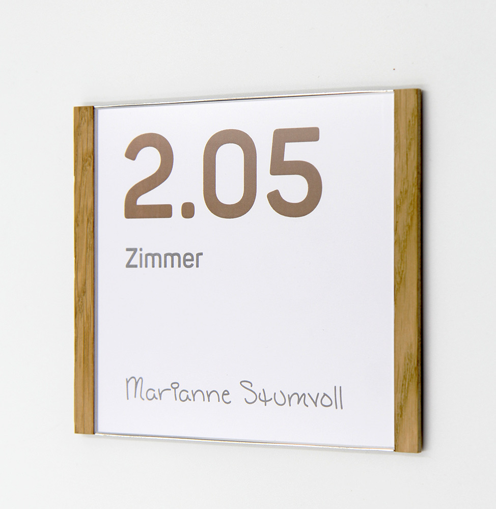 Türschild NIRO.eiche - 168 x 150,5 mm