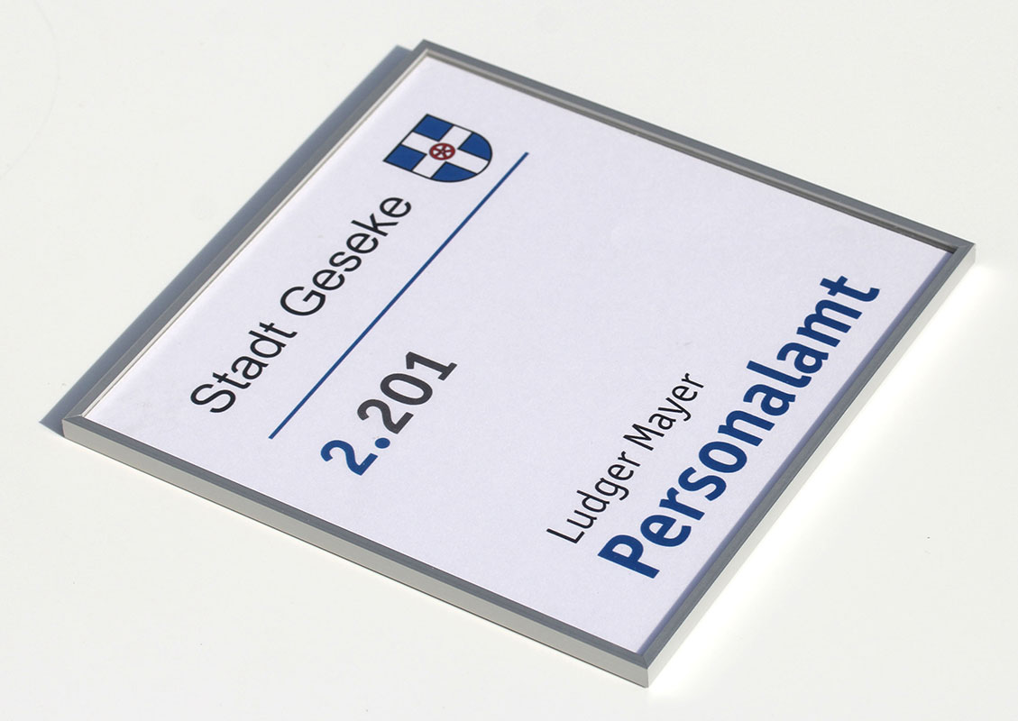 Türschild MADRID Silver Line - 150,5 x 150,5 mm
