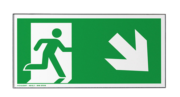 Türschild / Fluchtwegweiser NIRO.clic - 299 x 150,5 mm