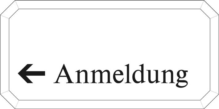 Typ Epsilon 250 x 125 mm - Anmeldung Pfeil links