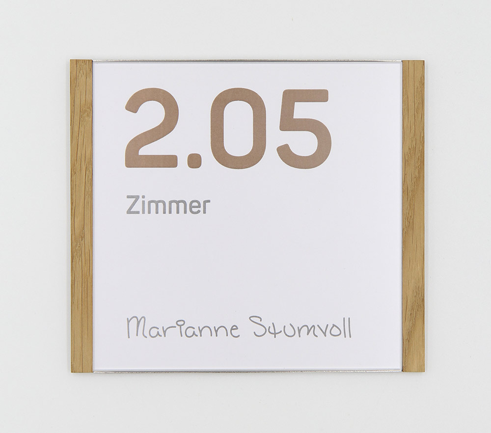 Türschild NIRO.eiche - 168 x 150,5 mm