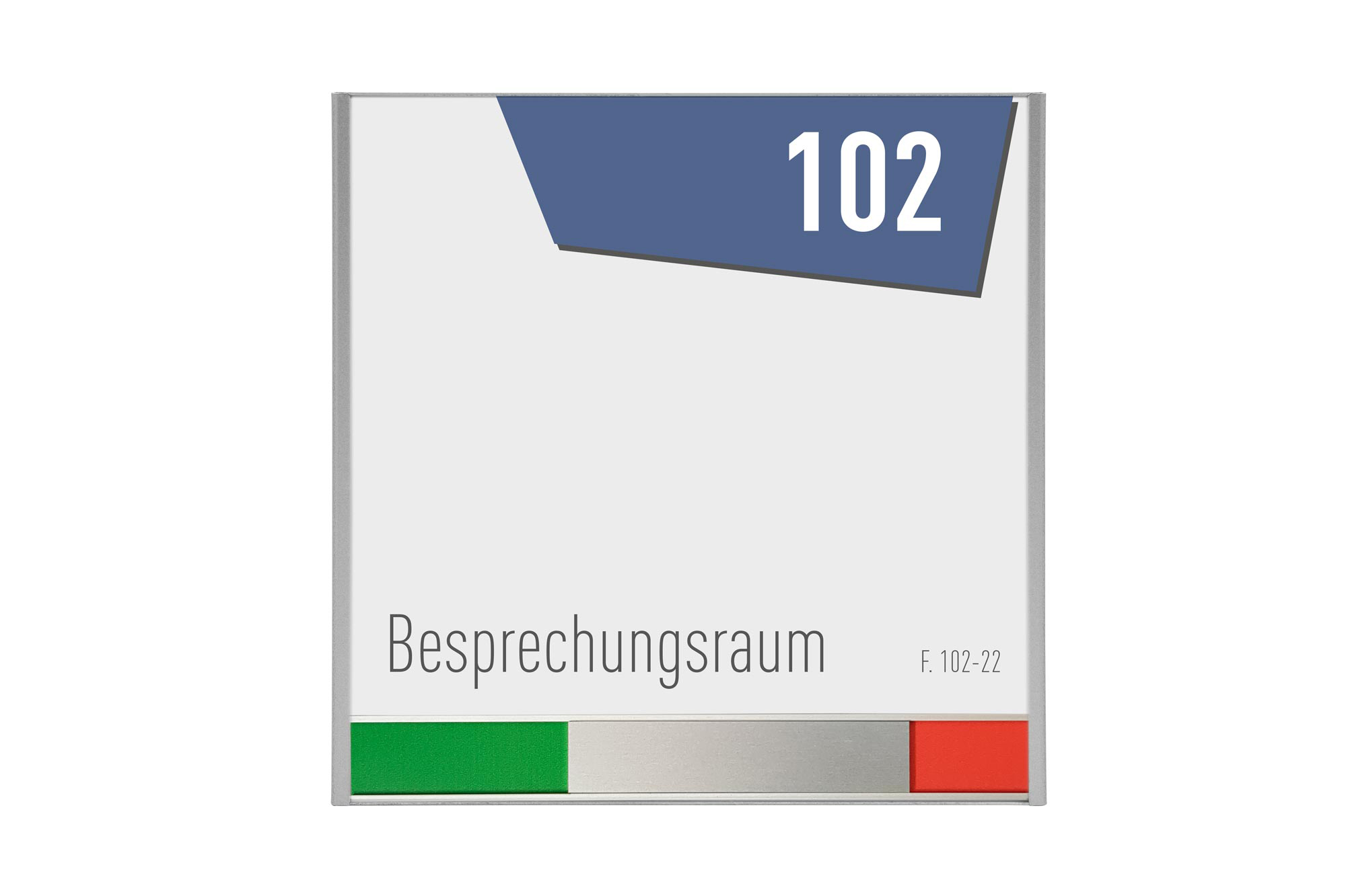 Türschild ALU.b1 Frei-Besetzt-Anzeige - 151,5 x 150,5 mm
