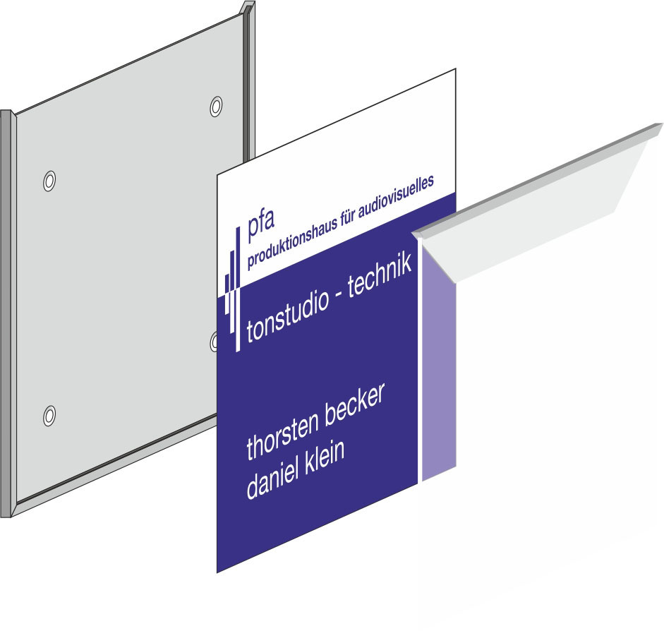 Türschild MADRID Silver Line - 120,5 x 120,5 mm
