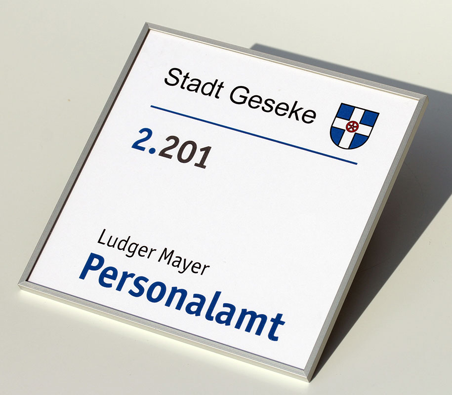 Türschild MADRID Silver Line - 120,5 x 120,5 mm