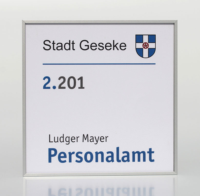 Türschild MADRID Silver Line - 150,5 x 150,5 mm