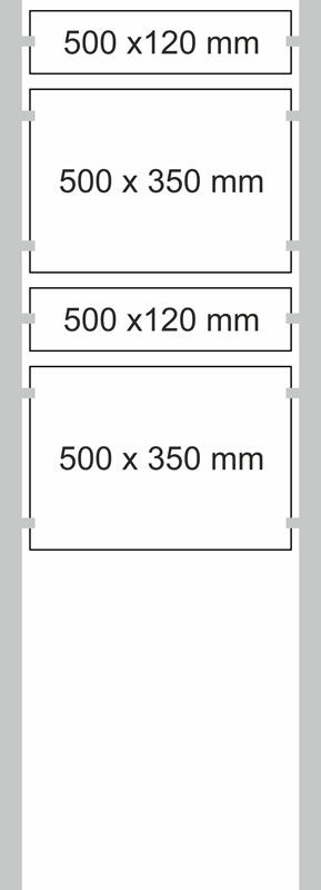 Edelstahl-Schildständer - Typ HGH-Dibond-5035