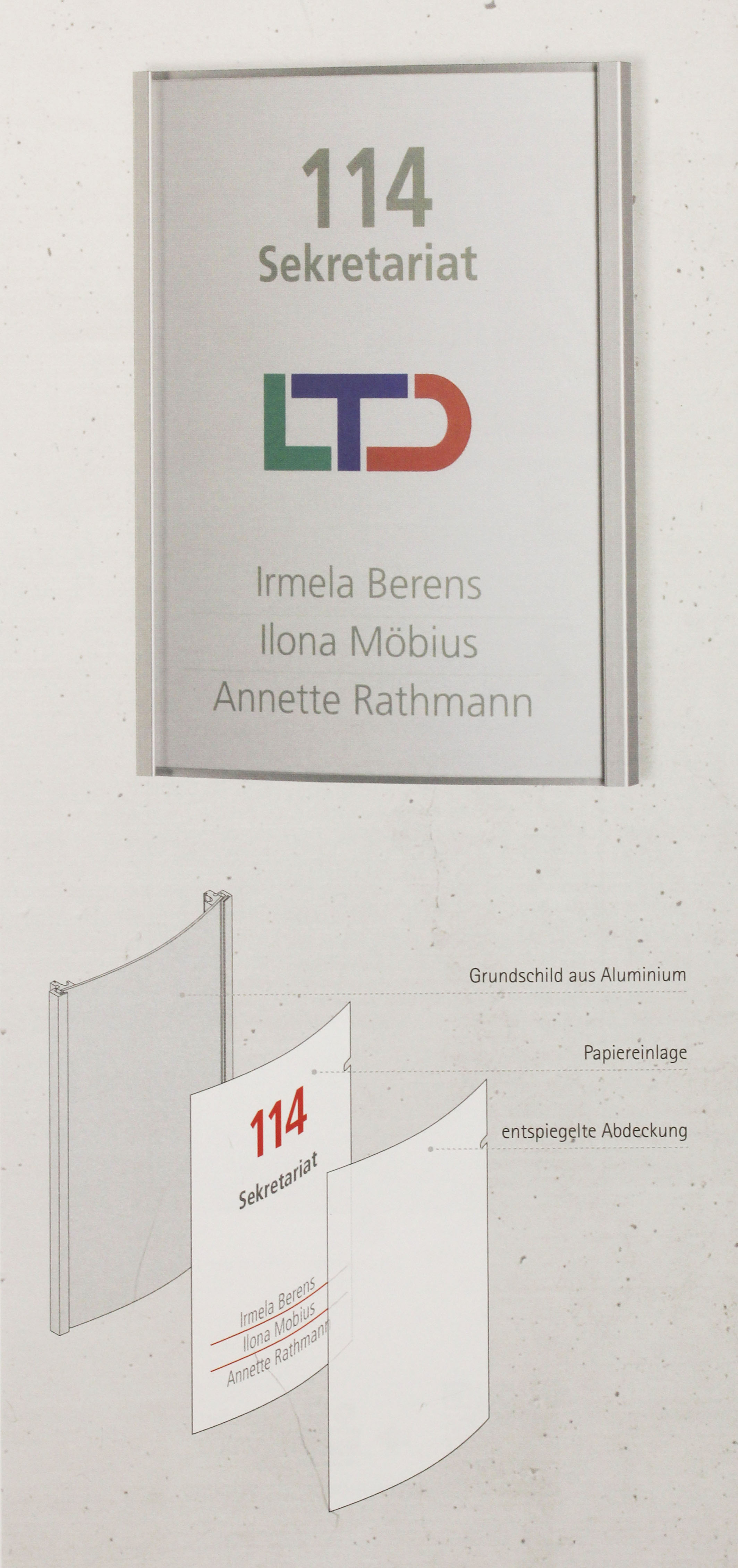 Türschild ORLANDO - 148 x 210 mm A5 hoch