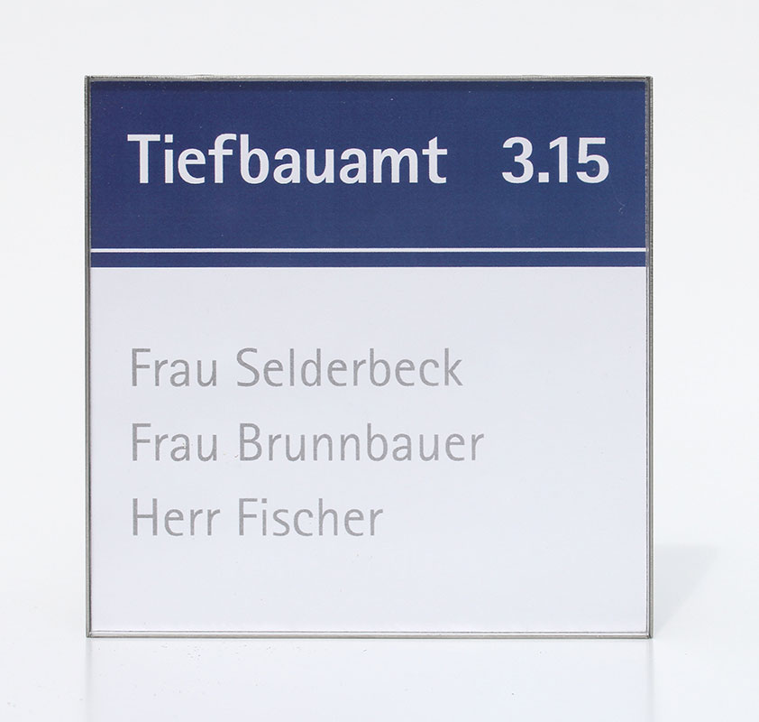 Türschild RIO - 149,5 x 74,5 mm (hoch oder quer)