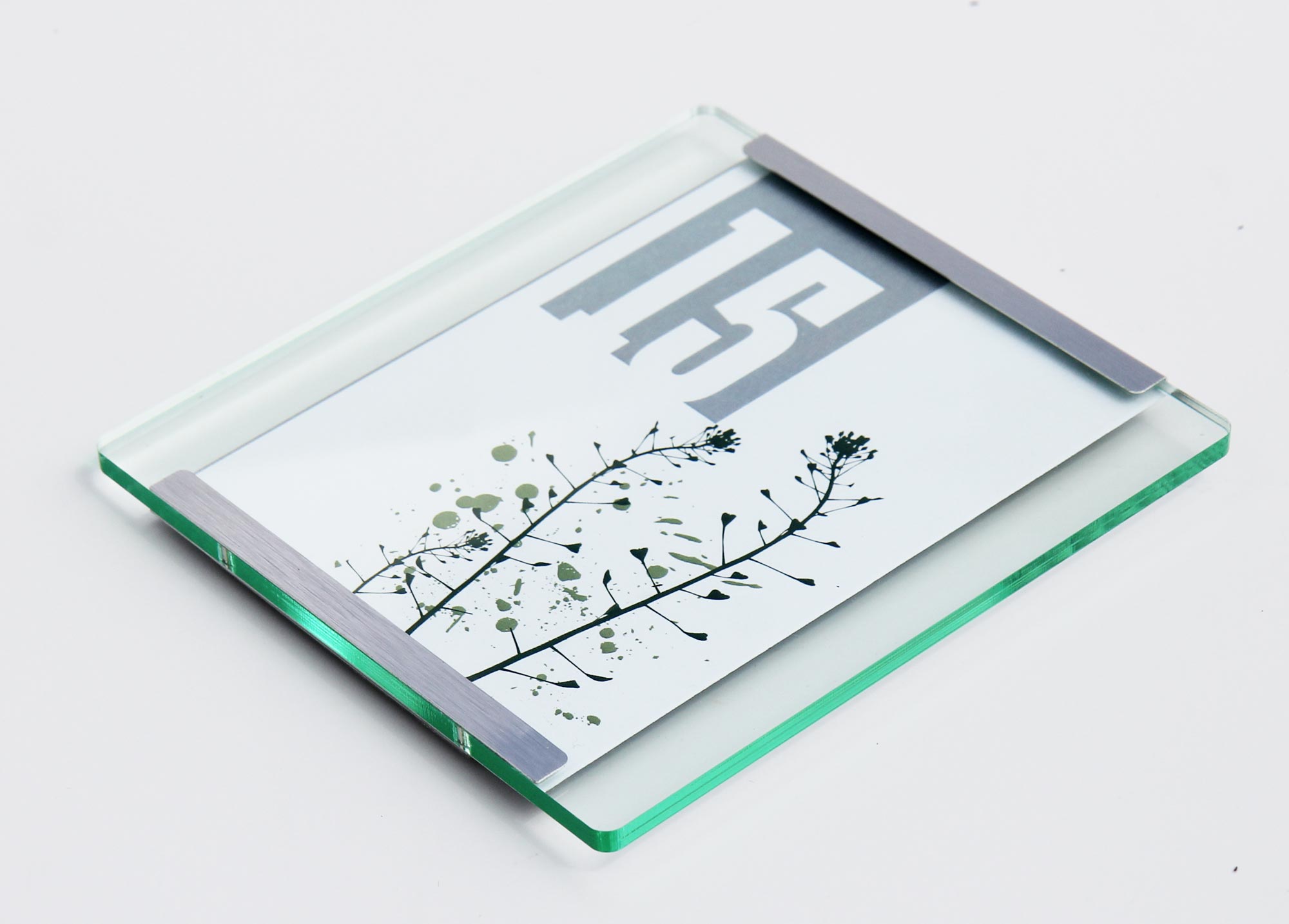 Türschild NIRO.glaslook - 180 x 105 mm (BxH)