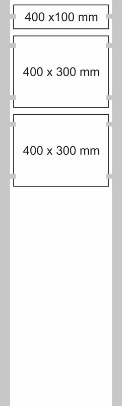 Edelstahl-Schildständer - Typ HGH-Dibond-4030