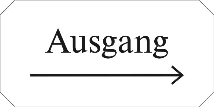 Typ Jota 250 x 125 mm - Ausgang Pfeil rechts