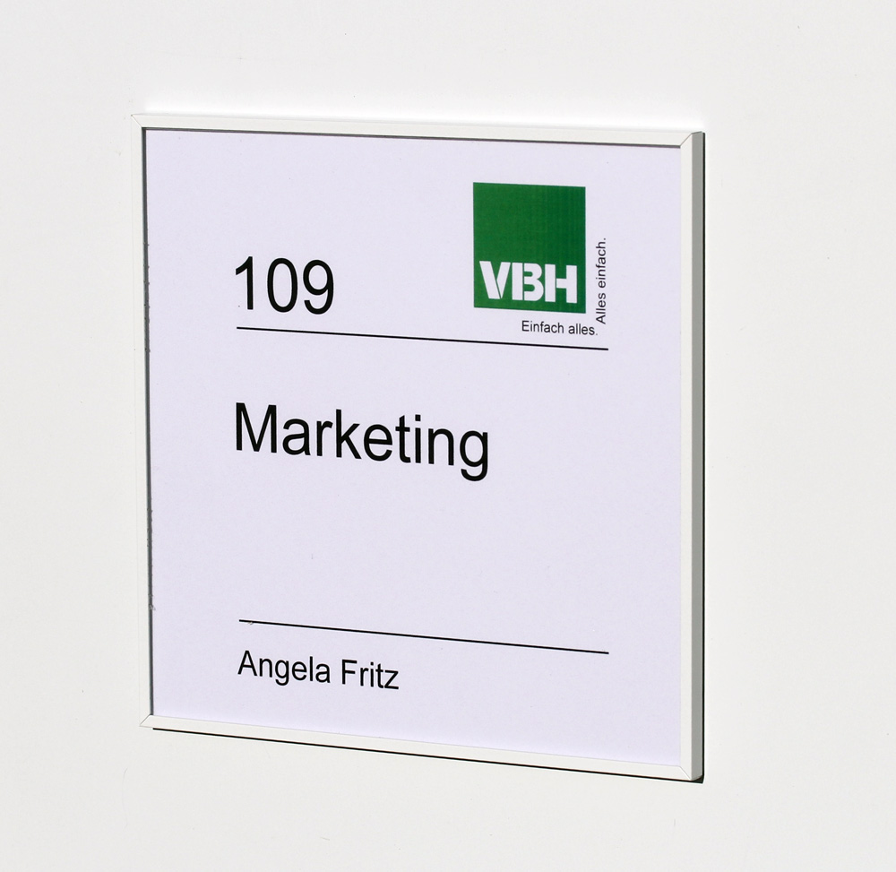 Türschild MADRID White Line - 150,5 x 105,5 mm A6 quer