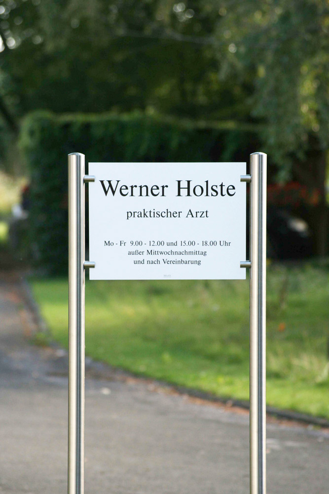 Edelstahl-Schildständer - Typ HGH-Dibond-4030