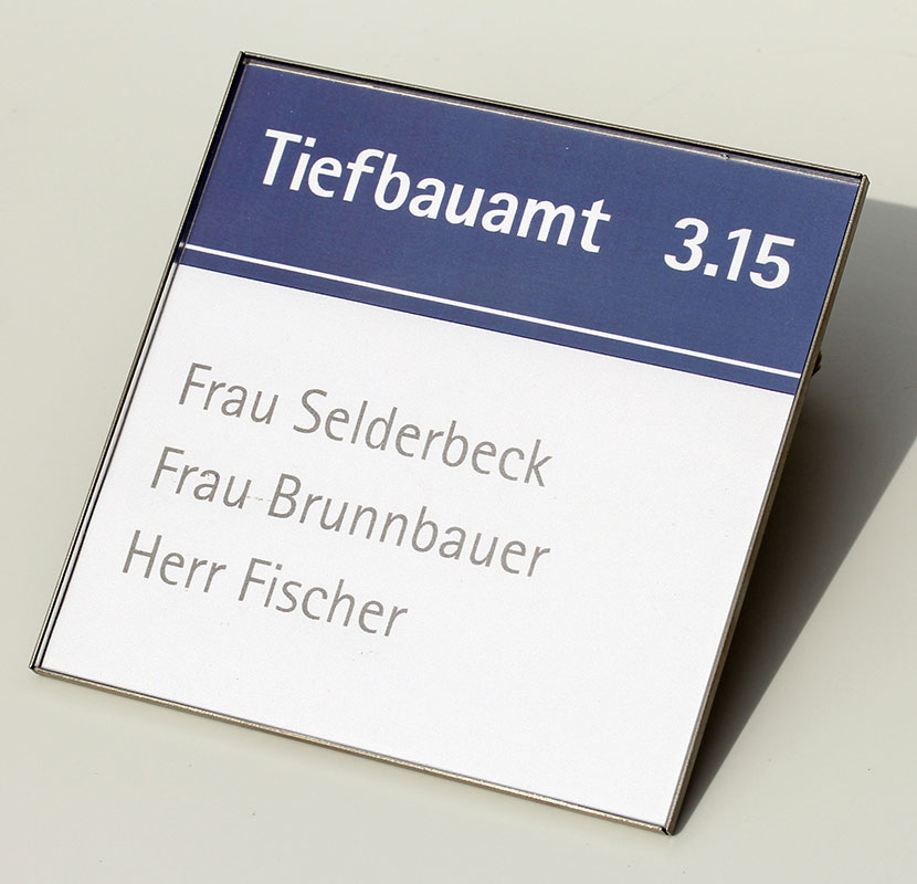 Türschild RIO - 149,5 x 74,5 mm (hoch oder quer)