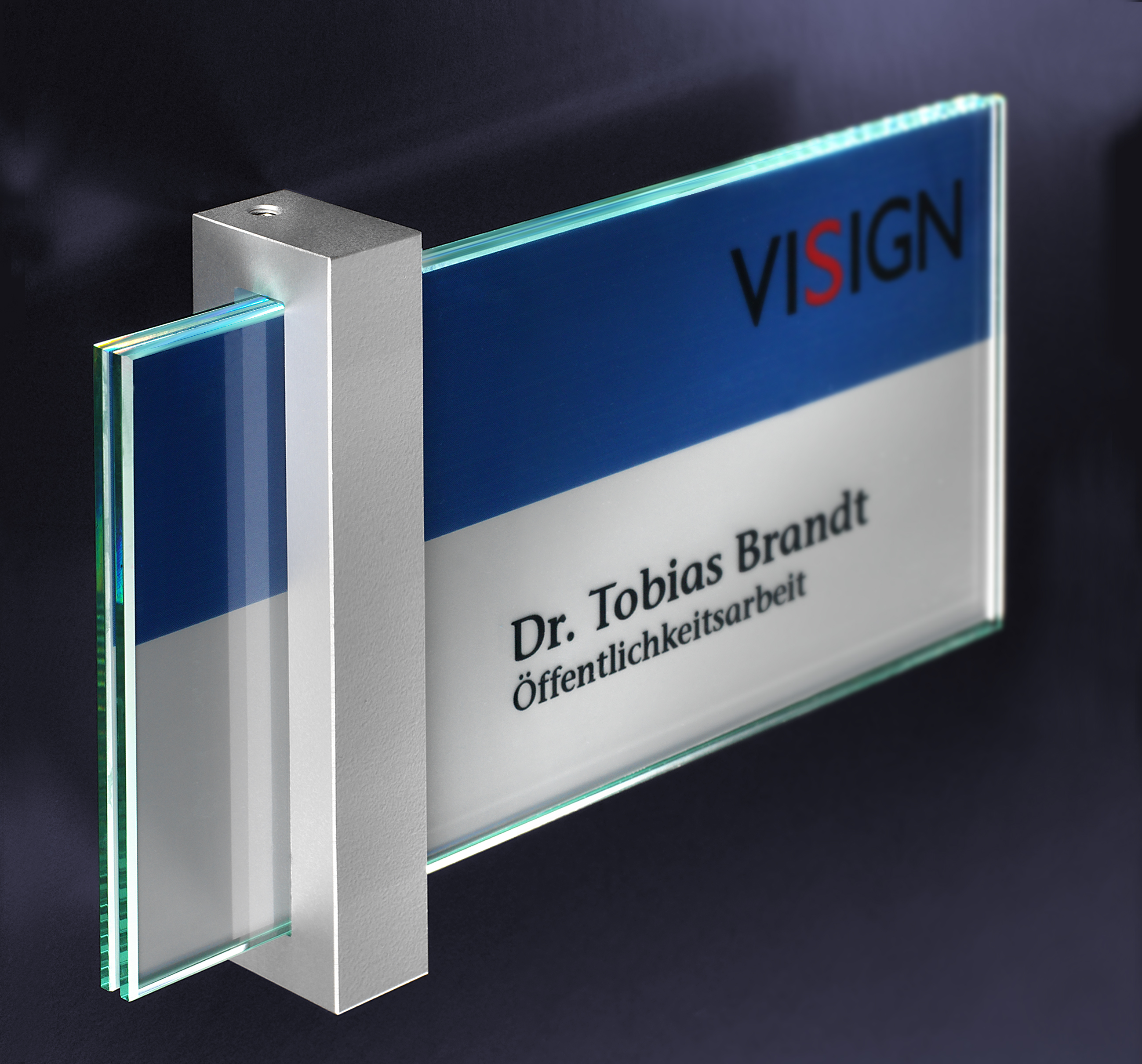 Glas-Türschild VISIGN - 285 x 298 mm A4+ (BxH)