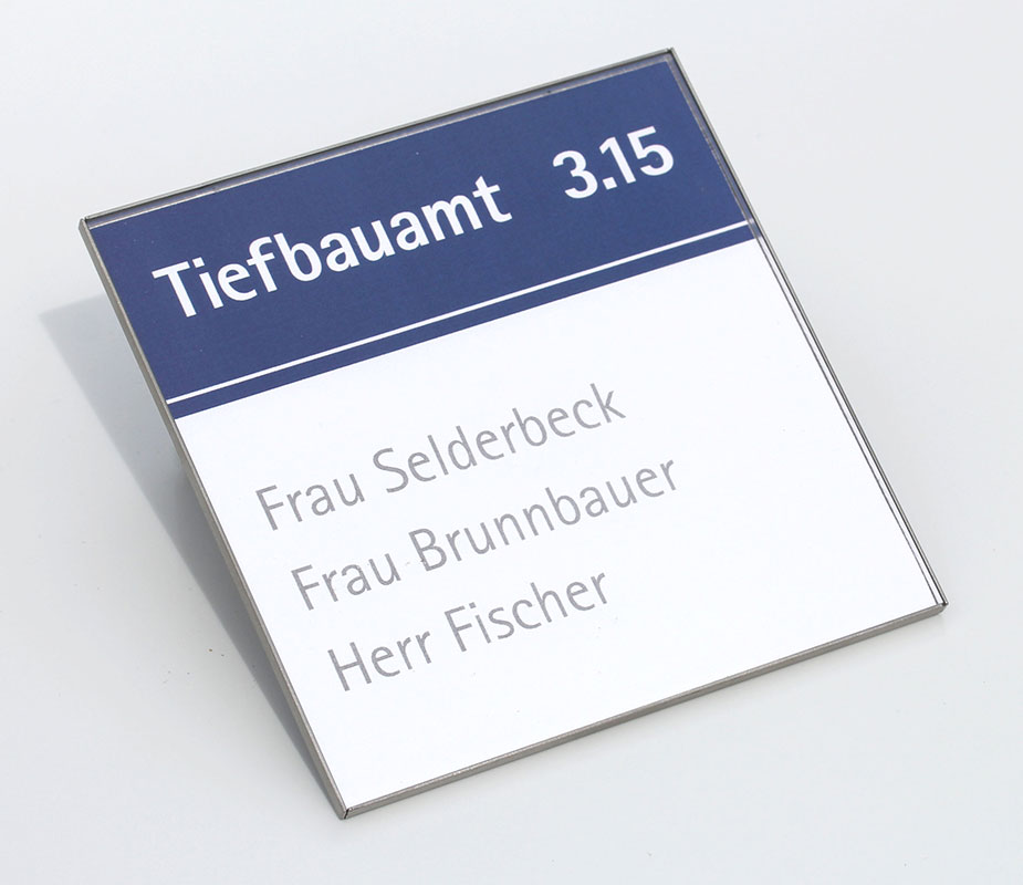 Türschild RIO - 149,5 x 74,5 mm (hoch oder quer)