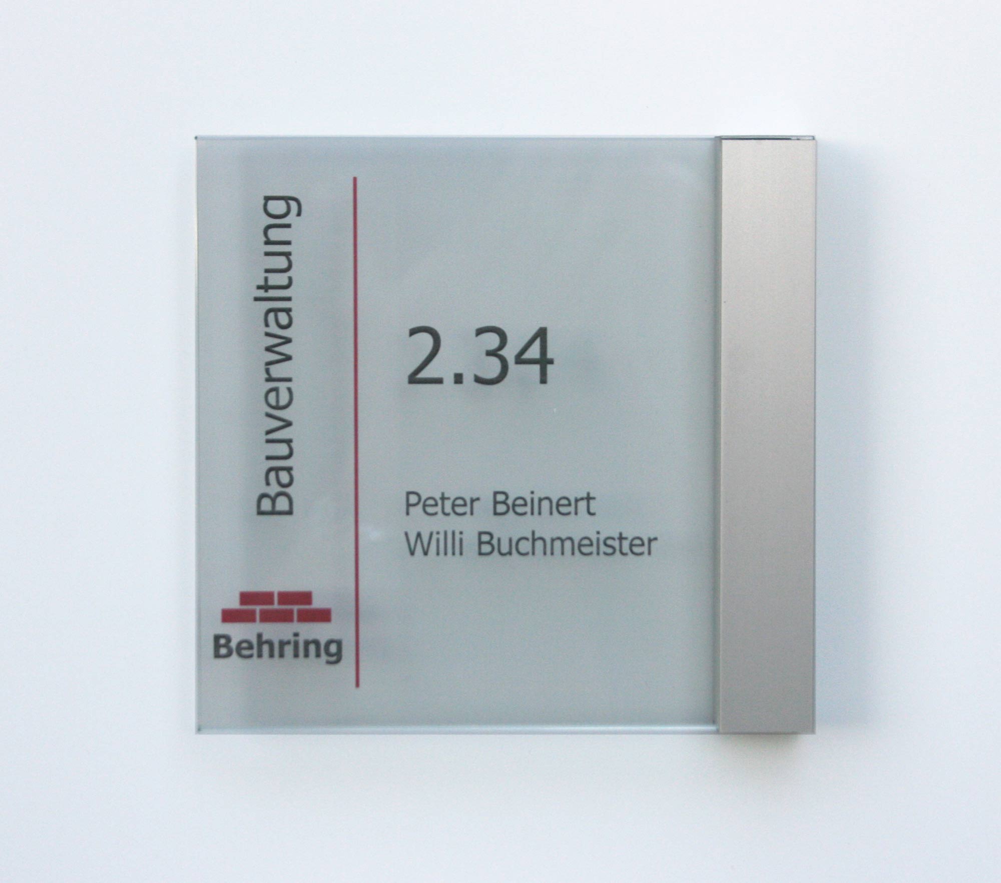 Glas-Türschild KRISTALLINO - 149 x 149 mm