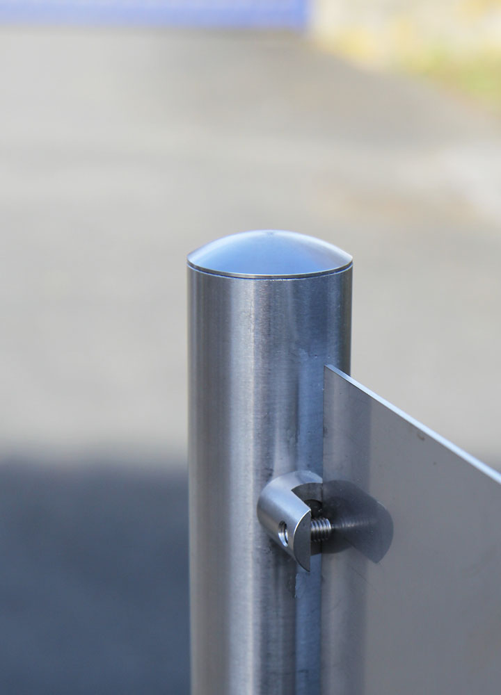 Edelstahl-Schildständer - Typ HGH-V2A-8020-1