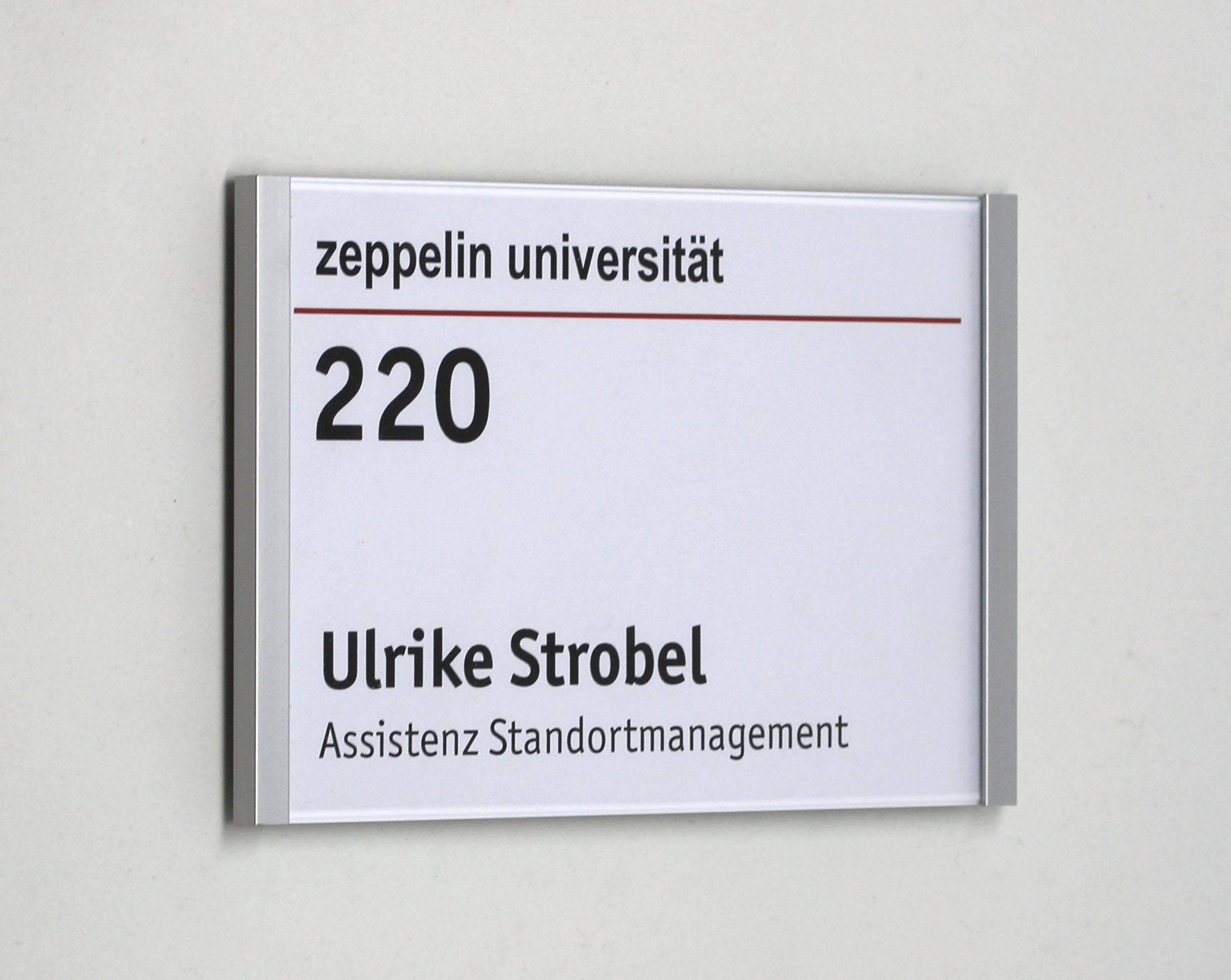 Türschild KRISTALLINO.s-ESG - 216 x 148,5 mm (BxH) A5 quer