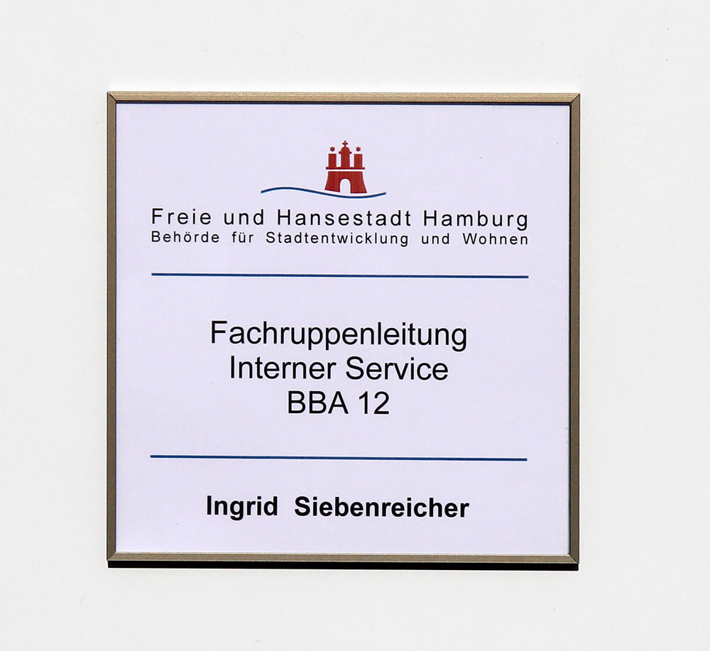 Türschild MADRID Bronze Line - 150,5 x 105,5 mm A6 quer