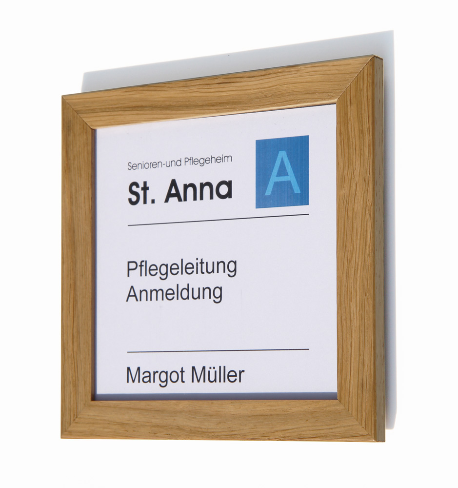 Türschild WoodSign-Eiche - 174 x 174 mm