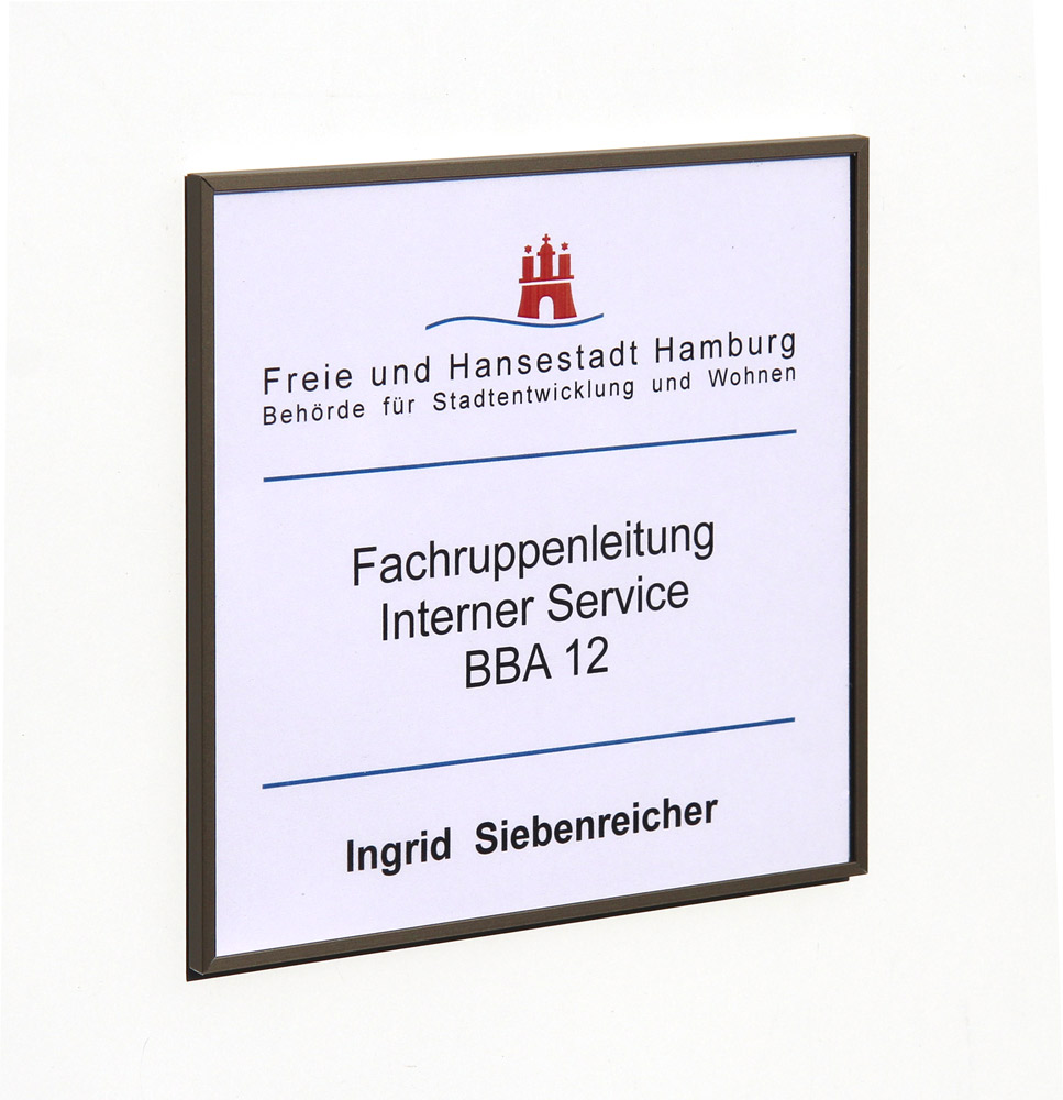Türschild MADRID Bronze Line - 150,5 x 105,5 mm A6 quer