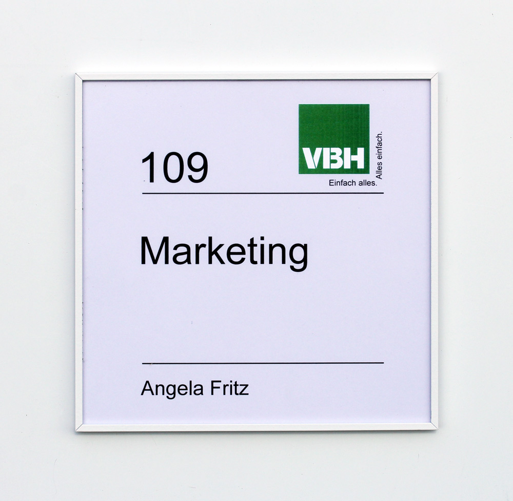 Türschild MADRID White Line - 150,5 x 105,5 mm A6 quer