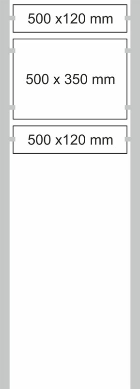 Edelstahl-Schildständer - Typ HGH-Plexi-5035