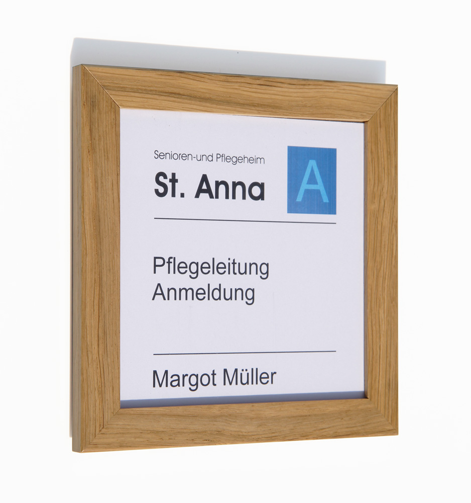 Türschild WoodSign-Eiche - 174 x 174 mm