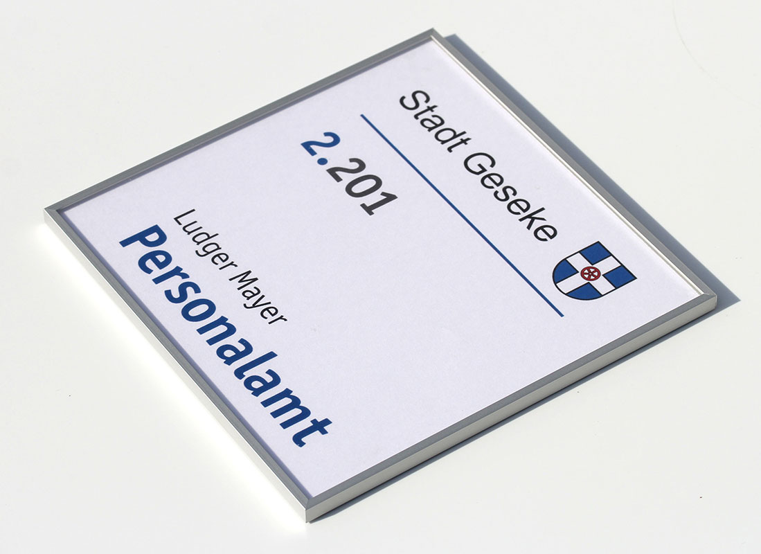 Türschild MADRID Silver Line - 150,5 x 150,5 mm
