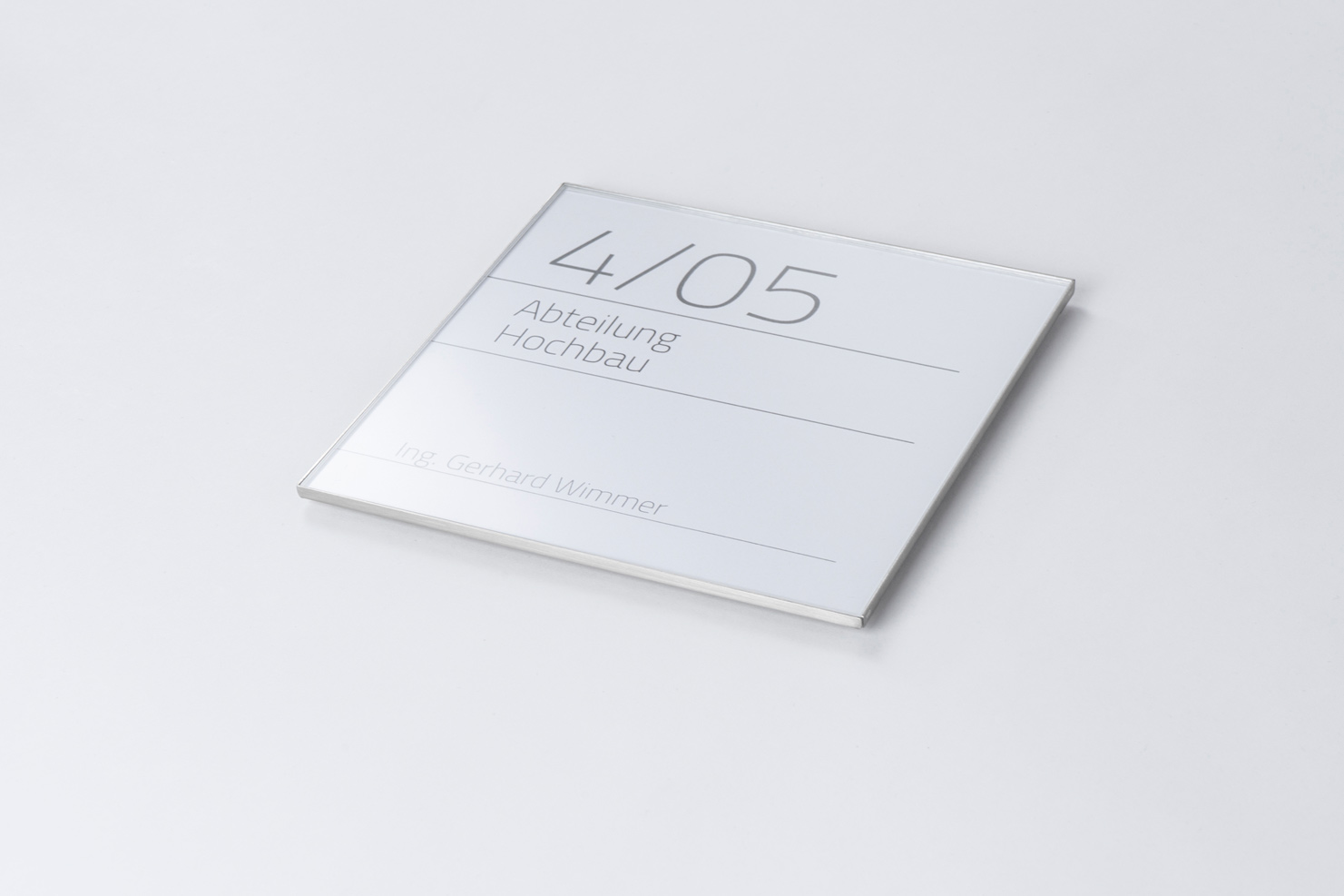 Türschild NIRO.clic - 150,5 x 150,5 mm
