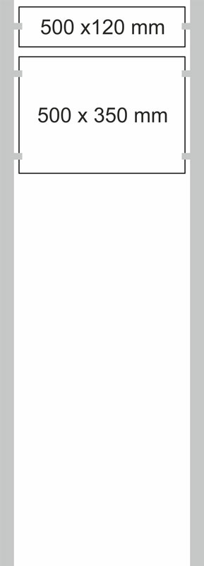Edelstahl-Schildständer - Typ HGH-Dibond-5035