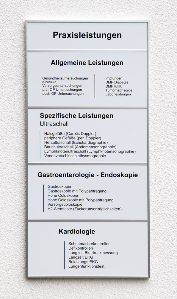 Alu-Wechselrahmen Typ Theta- - Rahmen und Einschiebe-Schilder silber eloxiert