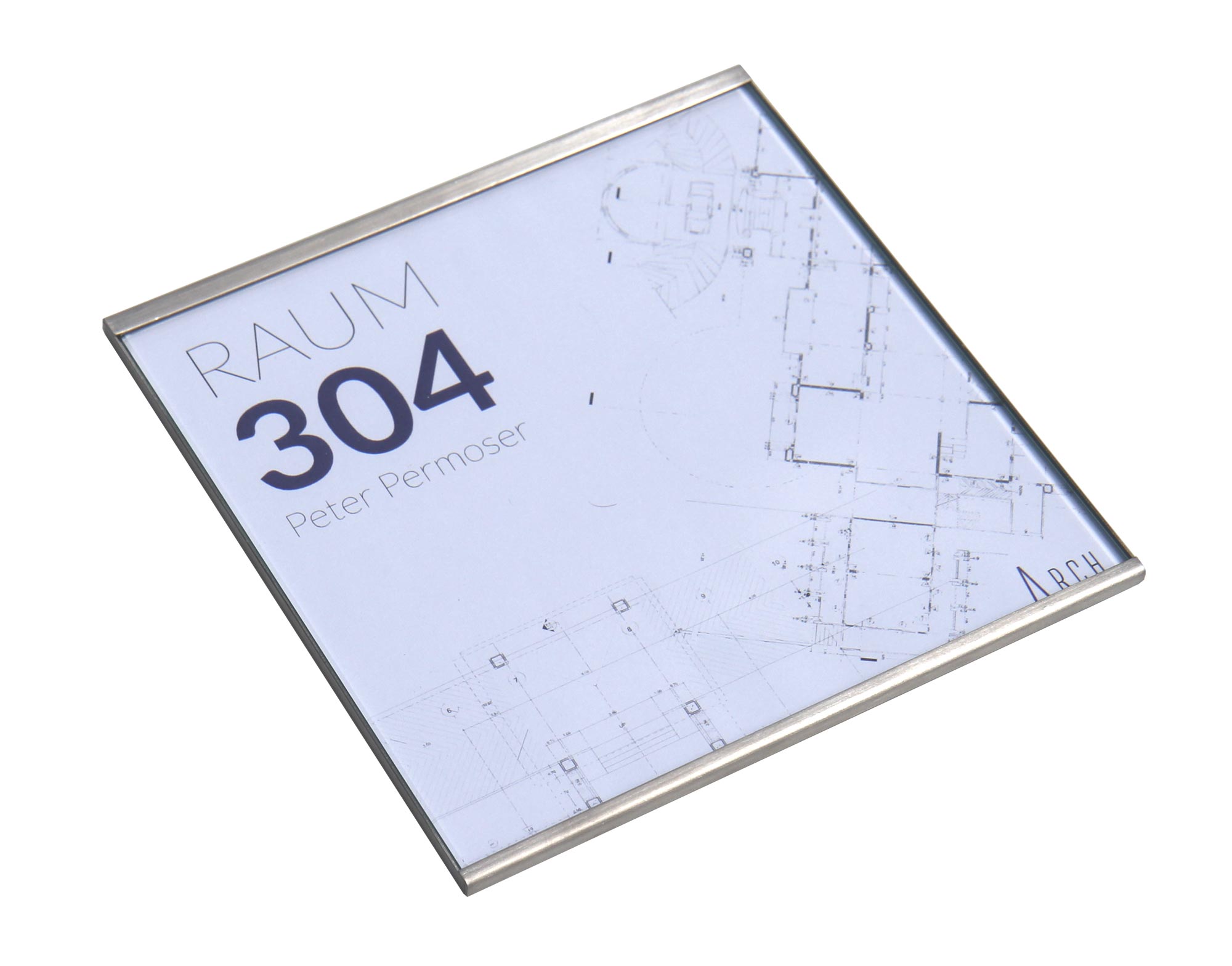 Türschild NIRO.plex - 212 x 215 mm