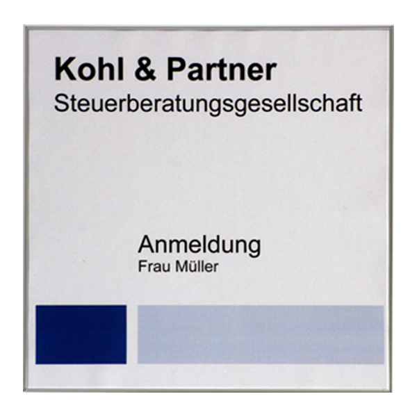 Infoschild FORMO.flach - 300,5 x 300,5 mm