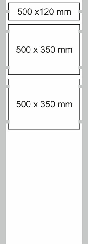 Edelstahl-Schildständer - Typ HGH-Plexi-5035