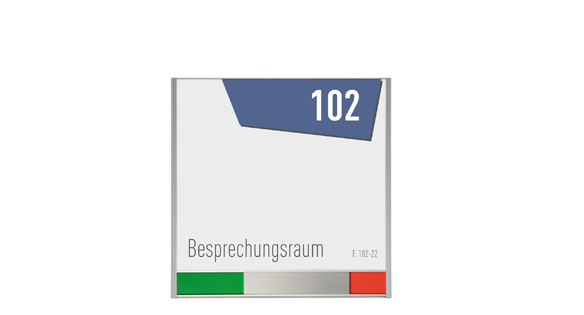 Türschild ALU.b1 -  Frei-Besetzt-Anzeige 151,5 x 150,5 mm