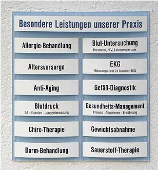Leistungs-Tafel - 450 x 500 mm - Überschrift + 10 Titel