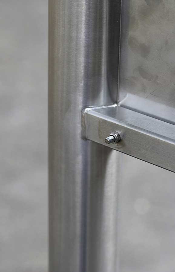 Edelstahl-Schildständer - Typ ESR-H-V2A-Plexi-Mann-Groß