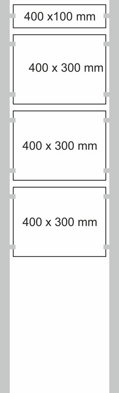 Edelstahl-Schildständer - Typ HGH-Plexi-4030