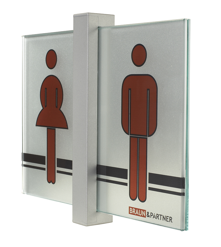 Glas-Türschild TORINO - 210 x 148 mm A5 quer (BxH)