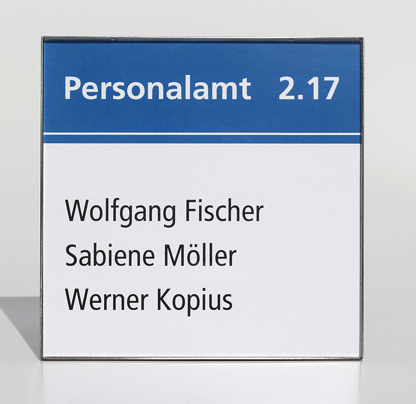 Türschild RIO - 149,5 x 74,5 mm (hoch oder quer)