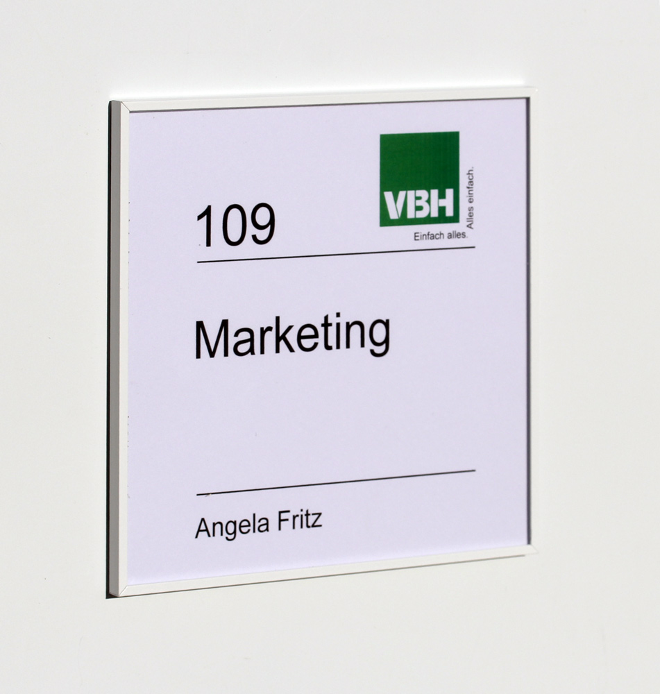 Türschild MADRID White Line - 150,5 x 105,5 mm A6 quer
