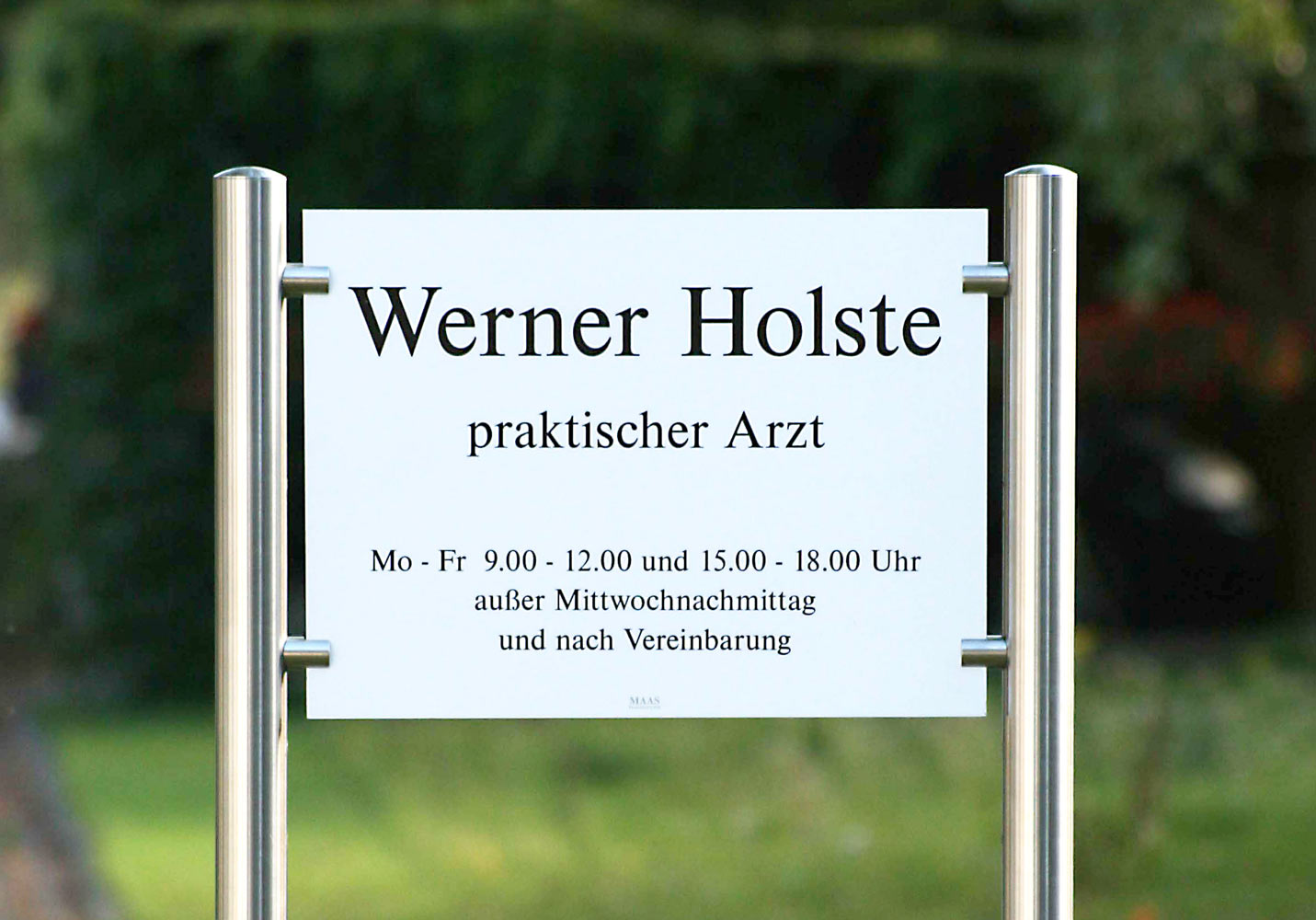 Edelstahl-Schildständer - Typ HGH-Dibond-4030