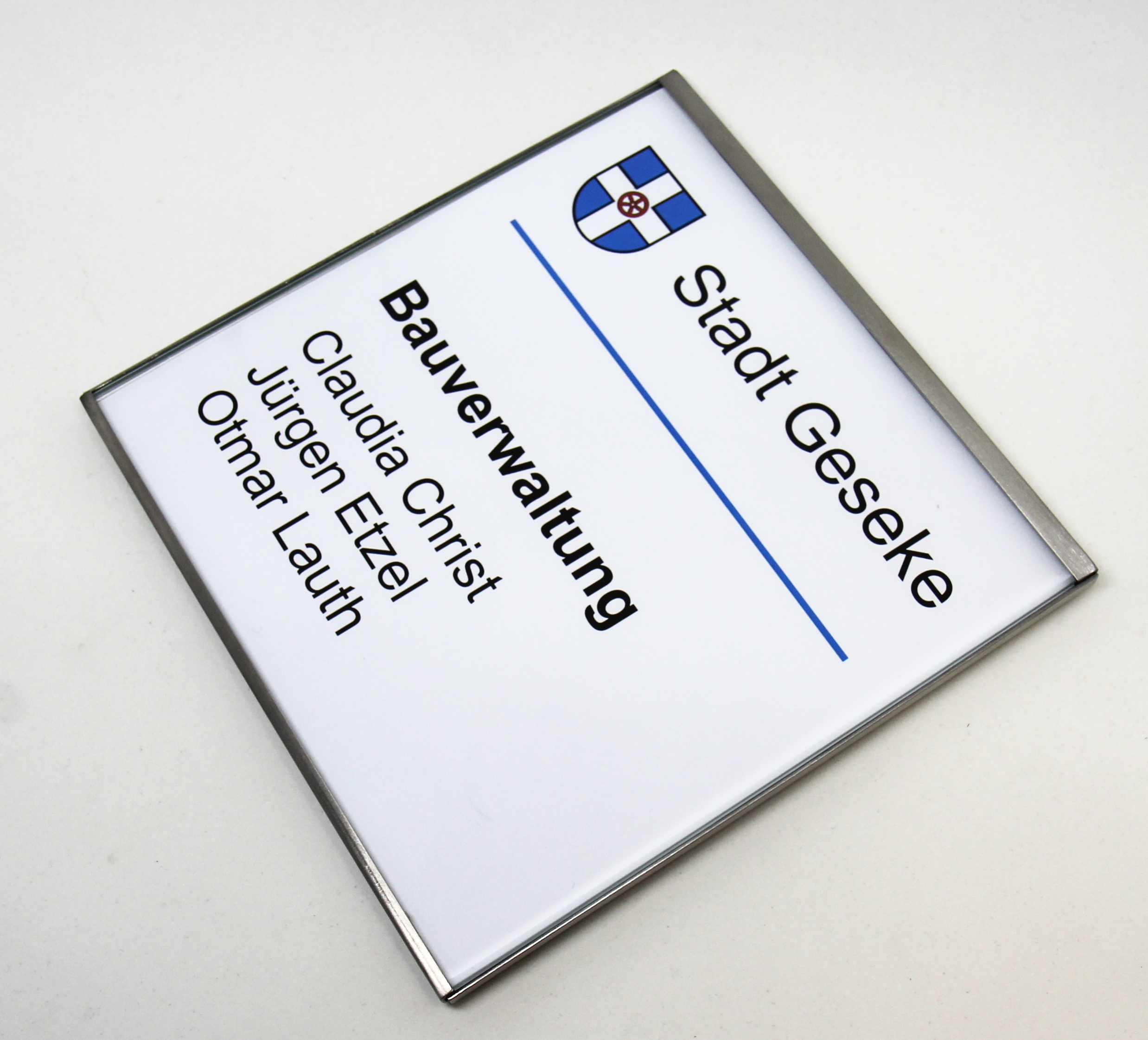 Türschild GlasFix - 150 x 150 mm (BxH)