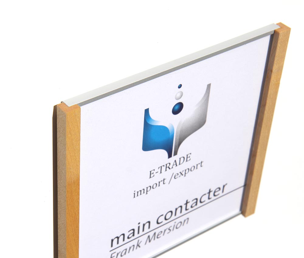 Türschild LMH Silver Line Ahorn - 308,5 x 212,5 mm  (BxH) A4 quer