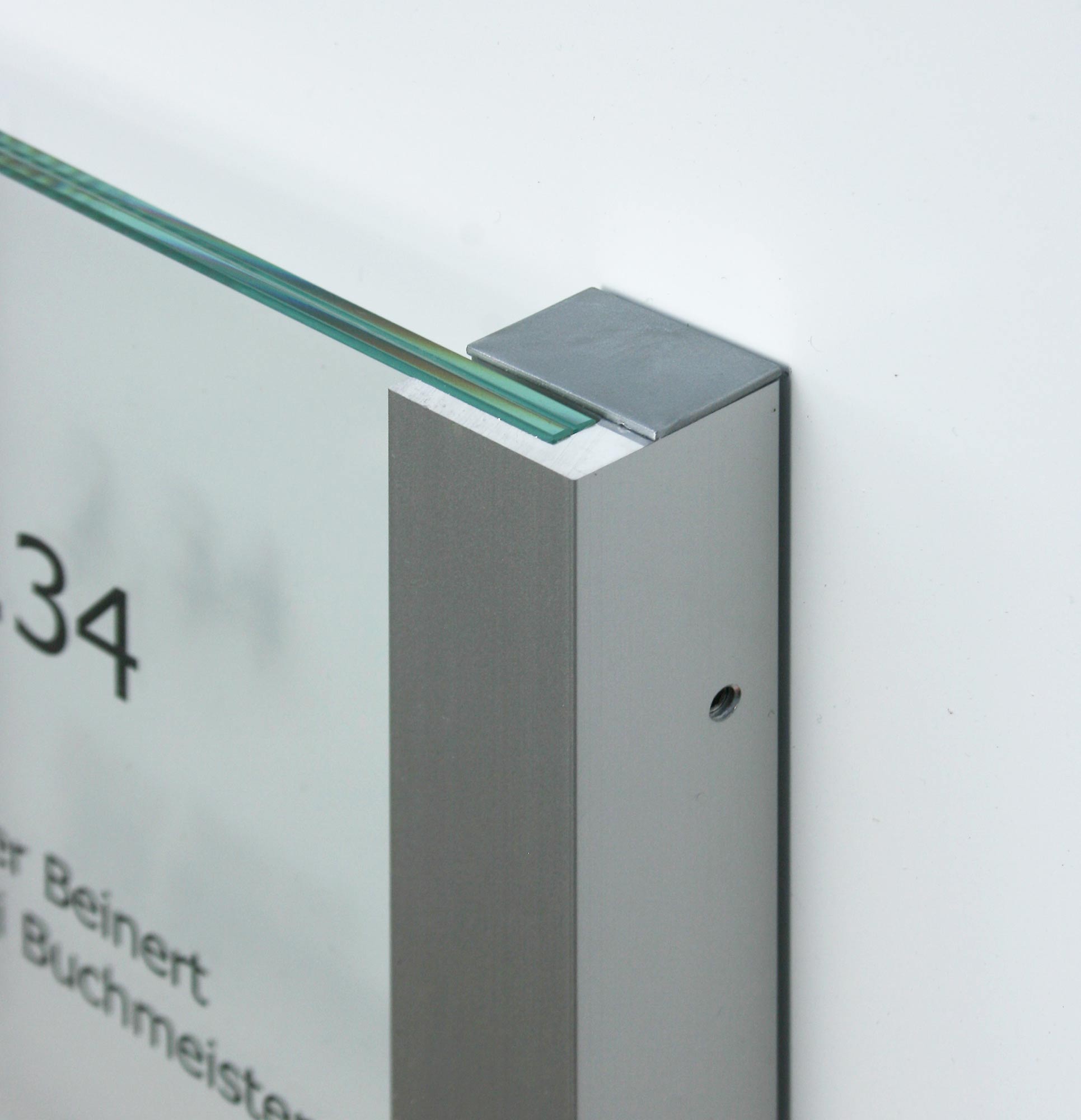Glas-Türschild KRISTALLINO - 149 x 149 mm