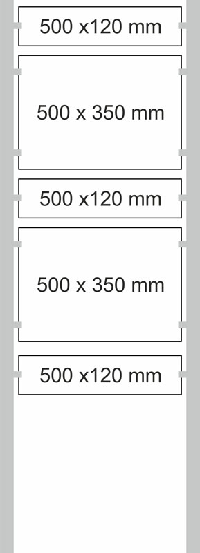 Edelstahl-Schildständer - Typ HGH-Plexi-5035