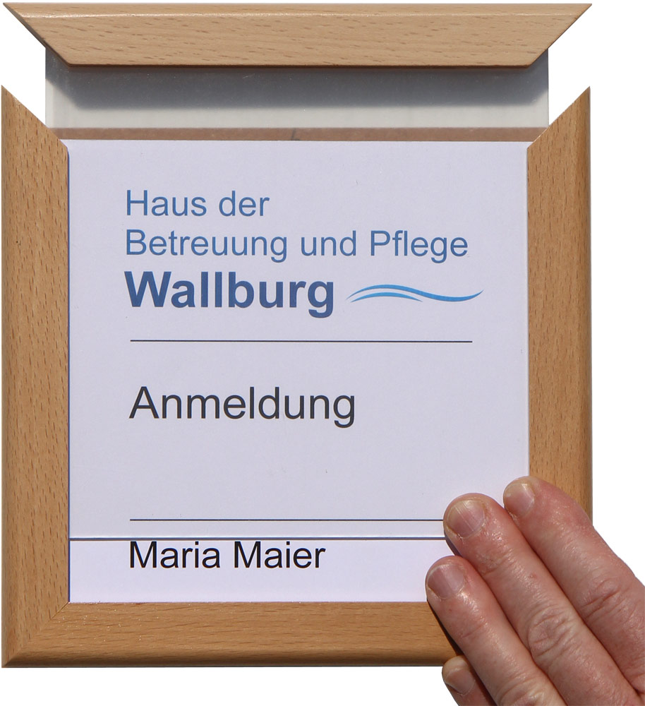 Türschild WoodSign-Buche - 174 x 174 mm