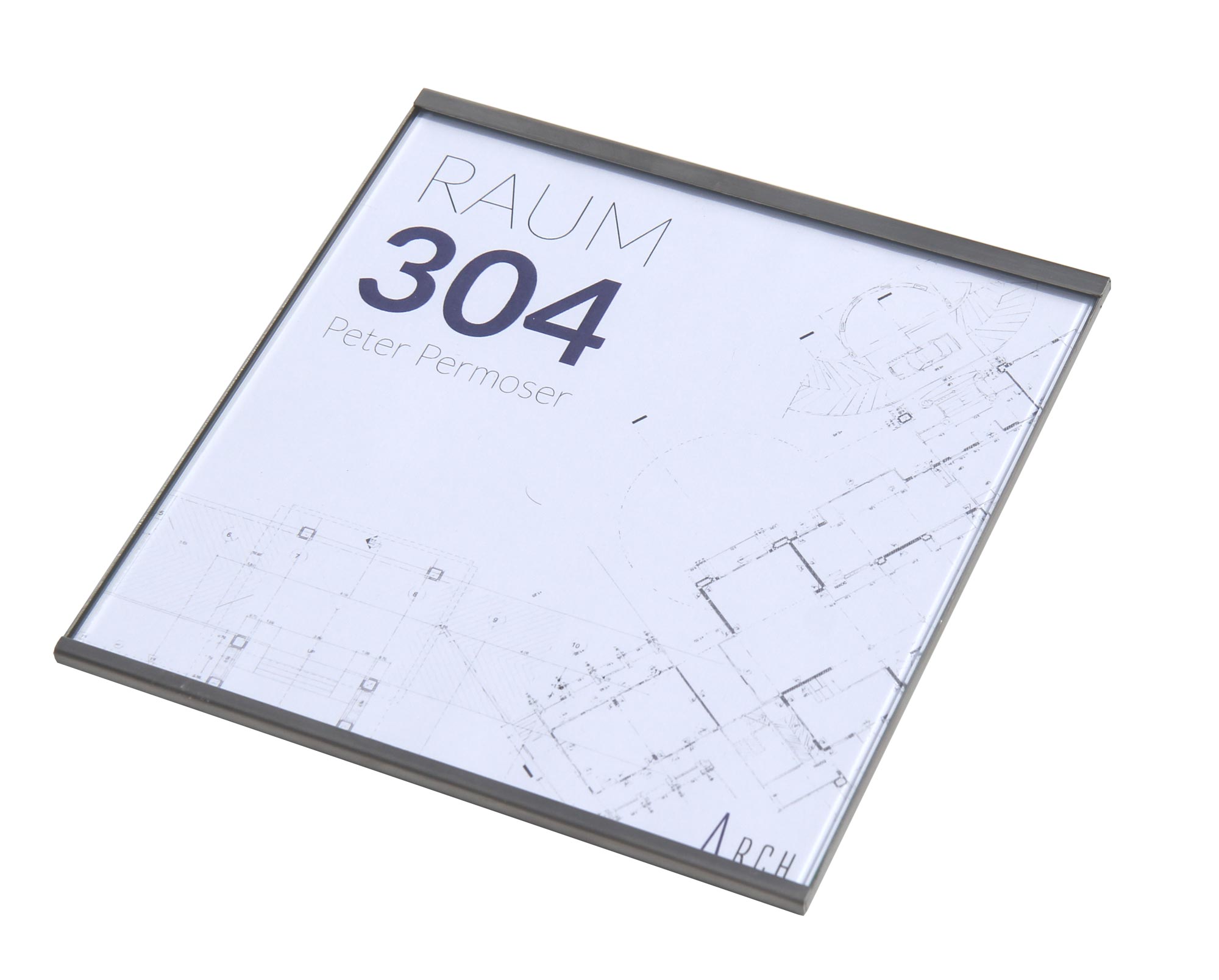 Türschild NIRO.plex - 212 x 215 mm